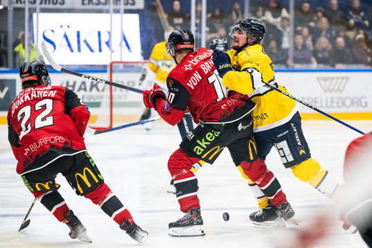 Malmö Redhawks William Von Barnekow och HV71s Mikael