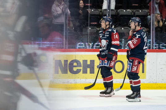 Linköpings Arvid Costmar och Fabian Wagner deppar