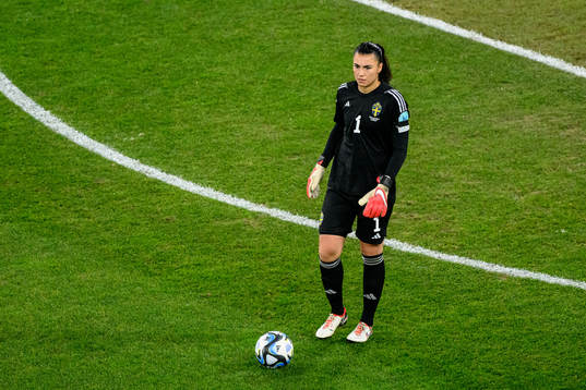 goalkeeper Zecira Musovic of Sweden