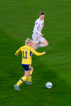 Stina Blackstenius of Sweden and Julia Stierli of