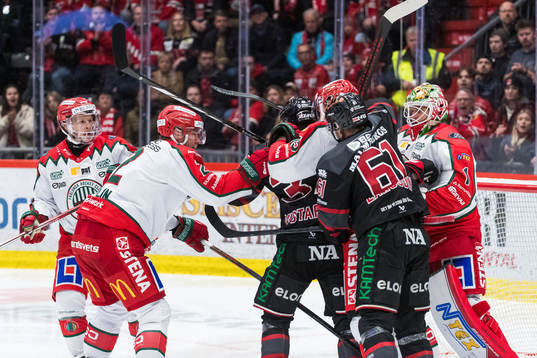 Frölundas Christian Folin, Gustav Rydahl och målvakt Lars