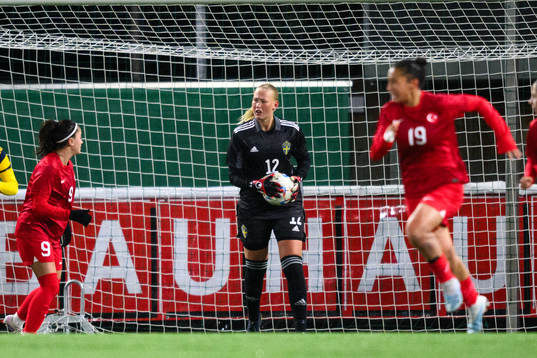 Goalkeeper Tilda Torstensson of Sweden