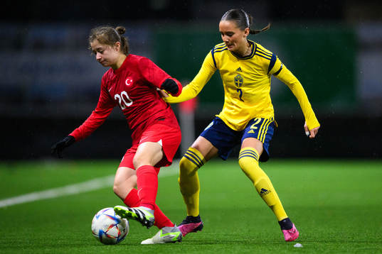 Tuana Demirbas of Turkey and Vera Blom of Sweden