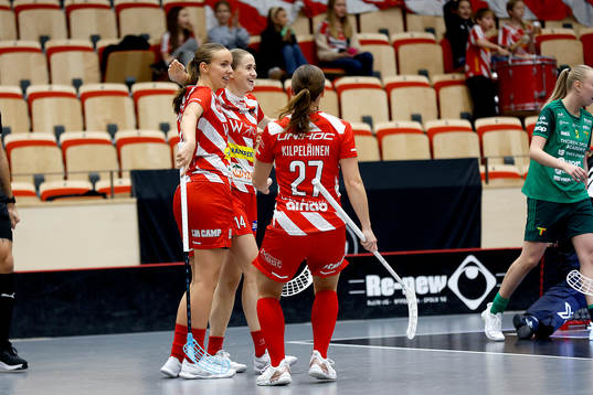 Pixbos Klara Loneberg, Ellen Lundin och Alma Kilpeläinen