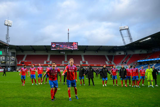 Helsingborgs Jon Birkfeldt och Benjamin Örn jublar