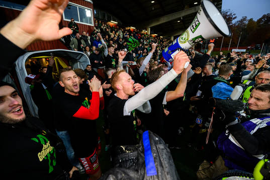 GAISs Viktor Kruger jublar över avancemang till Allsvenskan