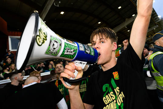 GAISs Axel Henriksson jublar