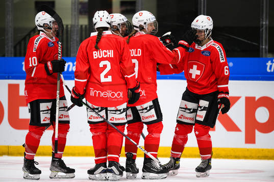 Mara Frey of Switzerland celebrates