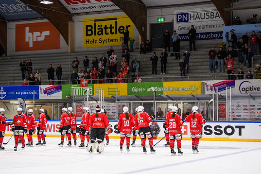 Players of Switzerland thanks the audience