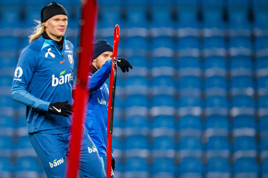 Erling Braut Haaland and Bård Finne of the Norwegian