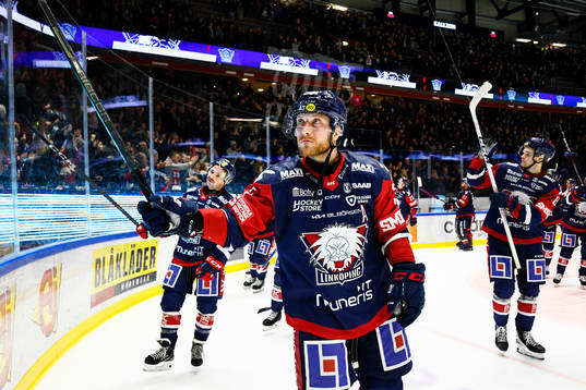 Linköpings Linus Hultström jublar