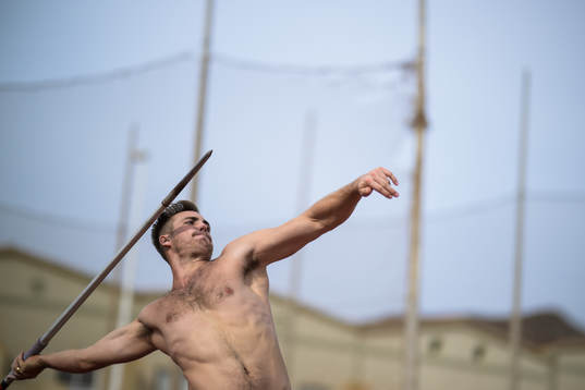 Kim Amb of Sweden at an athletics training session