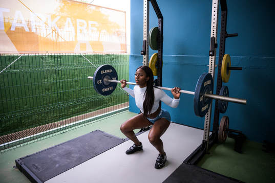 Khaddi Sagnia of Sweden at a training session