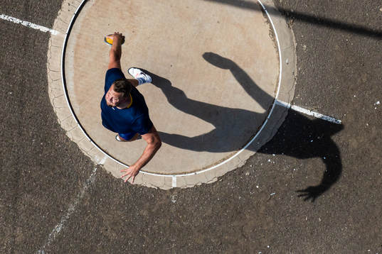 Daniel Ståhl of Sweden at an athletics training session