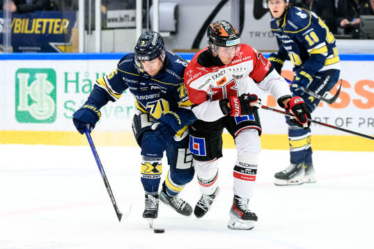 HV71s Radan Lenc och Örebros Oliver Eklind