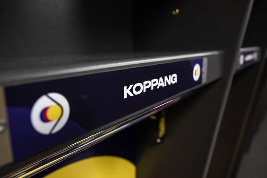 The seat of Nina Koppang in the dressing room of Sweden