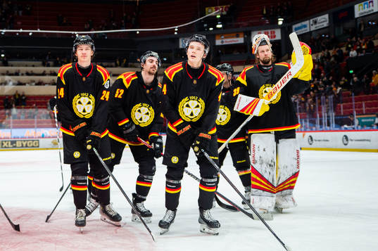 Brynäs Linus Lindblom, Jack Kopacka, Theo Lindstein och