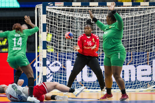 Goalkeeper Justicia Toubissa Elbeco of Senegal