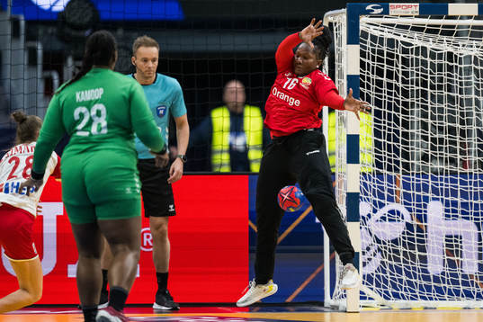 Goalkeeper Justicia Toubissa Elbeco of Senegal
