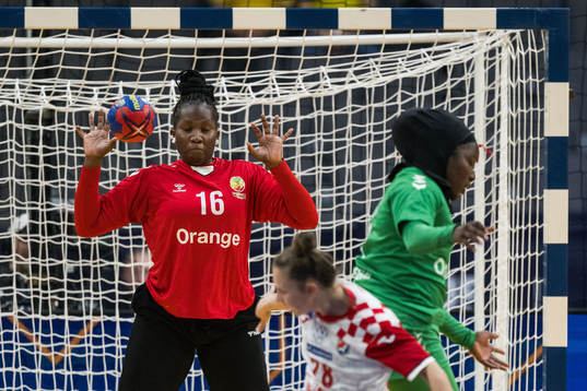 Goalkeeper Justicia Toubissa Elbeco of Senegal