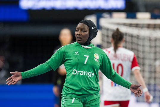 Doungou Camara of Senegal celebrates