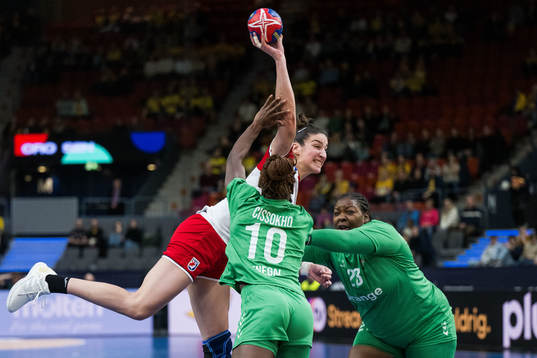 Tina Barisic of Croatia and Aminata Cissokho and Laura