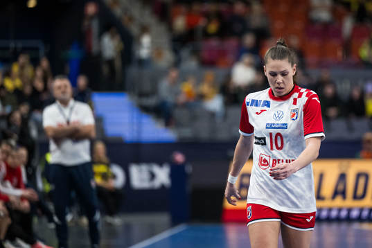 Dejana Milosavljevic of Croatia looks dejected