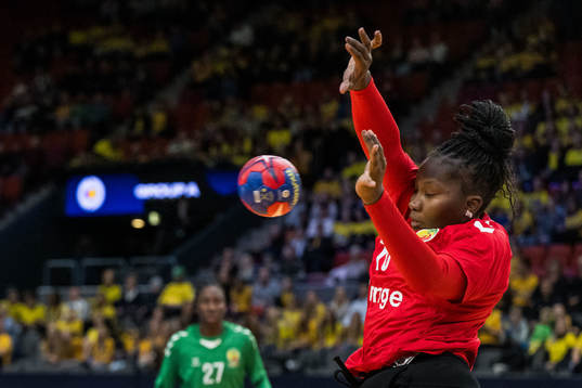 Goalkeeper Justicia Toubissa Elbeco of Senegal