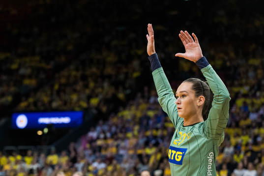 Goalkeeper Evelina Eriksson of Sweden