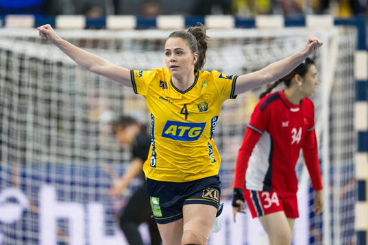 Olivia Mellegård of Sweden celebrates