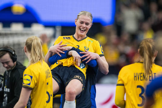 Nina Koppang of Sweden celebrates