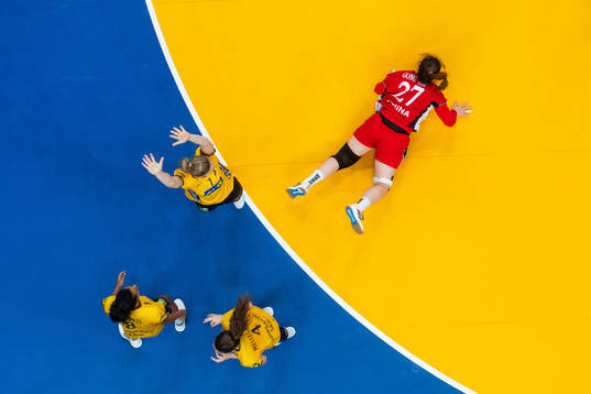 Linn Blohm, Jamina Roberts and Olivia Mellegård of Sweden