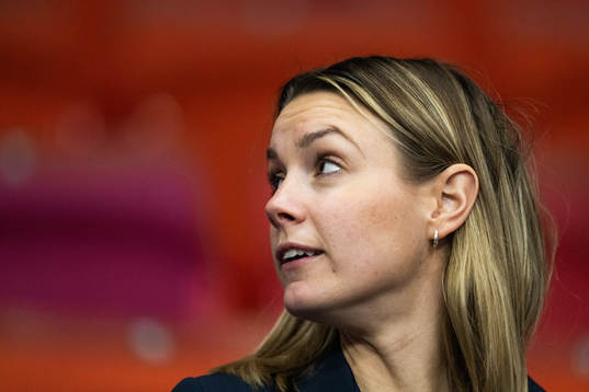Team manager Hanna Fogelström of Sweden