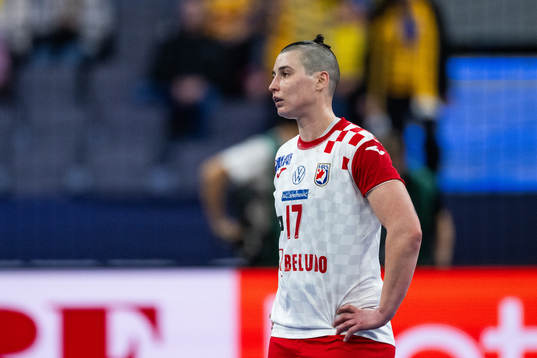 Katarina Jezic of Croatia looks dejected
