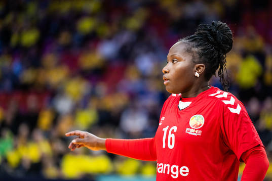 Goalkeeper Justicia Toubissa Elbeco of Senegal