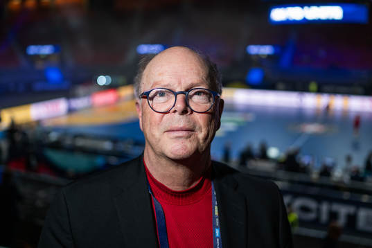 Expert Claes Hellgren of broadcaster Viaplay poses for a