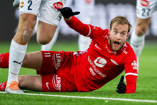 Bård Finne of Brann reacts