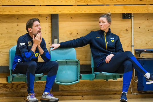 Head coach Tomas Axnér and Assistant coach Johanna Wiberg