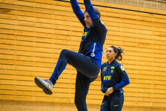 Jamina Roberts of Sweden at a training session