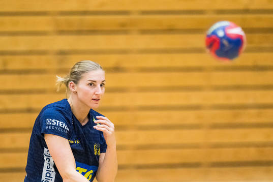 Linn Blohm of Sweden at a training session