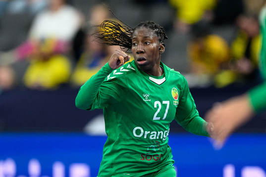 Doungou Camara of Senegal celebrates