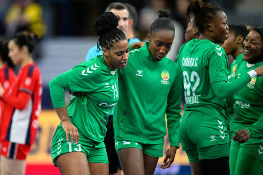 Soukeina Sagna of Senegal looks dejected