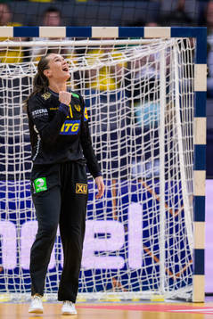 Evelina Eriksson of Sweden celebrating