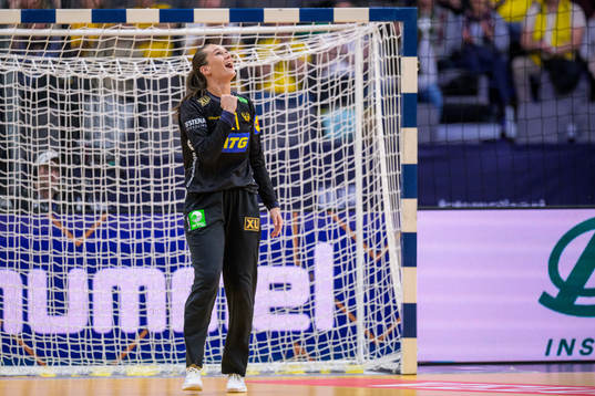Evelina Eriksson of Sweden celebrating