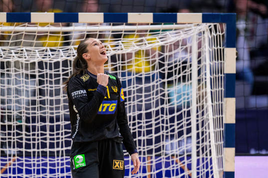 Evelina Eriksson of Sweden celebrating