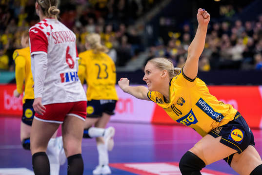 Mathilda Lundström of Sweden celebrating