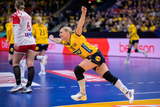 Mathilda Lundström of Sweden celebrating