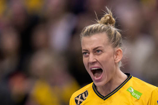 Nathalie Hagman of Sweden celebrating