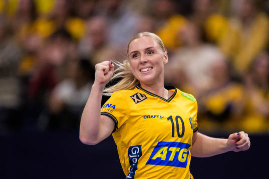 Mathilda Lundström of Sweden celebrating