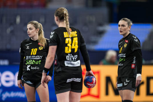 Matea Pletikosic and Ivana Godec of Montenegro looks